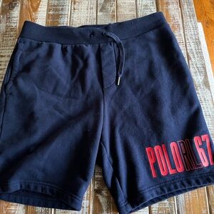 Ralph Lauren Navy Shorts with Red Logo